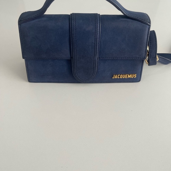 Jacquemus Handbags - Jacquemus Navy Mini Bag with Gold Logo